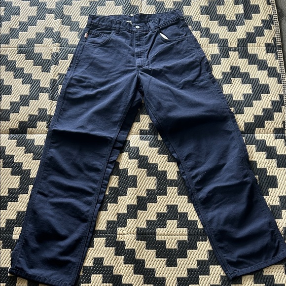 EUC Carhartt Men's Navy Work Pants - Picture 4 of 4
